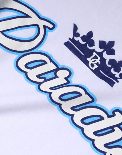 Dolce &amp; Gabbana Camiseta blanca de manga corta de algodón Paradiso