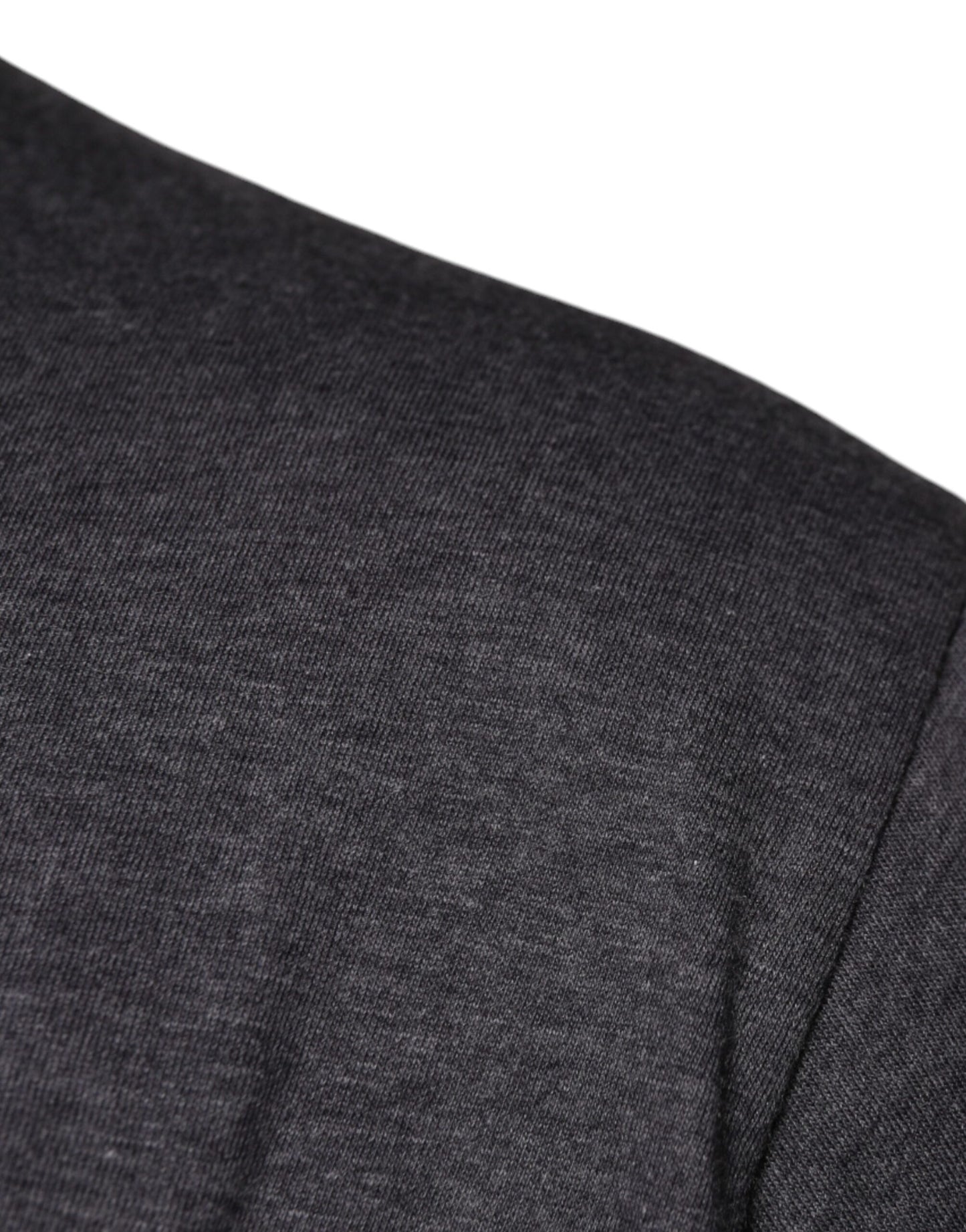 Dolce &amp; Gabbana Camiseta gris con cuello redondo y parche del logo en algodón