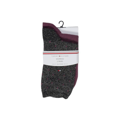 Collants et chaussettes en coton noir Tommy Hilfiger