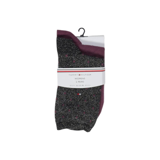 Collants et chaussettes en coton noir Tommy Hilfiger