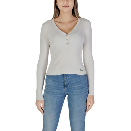 Guess Camisetas Y Camisetas De Viscosa Crema