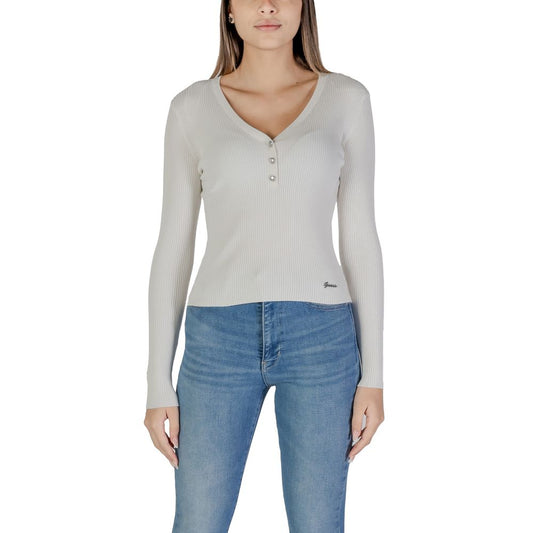 Guess Camisetas Y Camisetas De Viscosa Crema