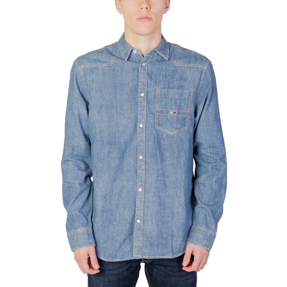 Camisa de algodón azul de Tommy Hilfiger Jeans