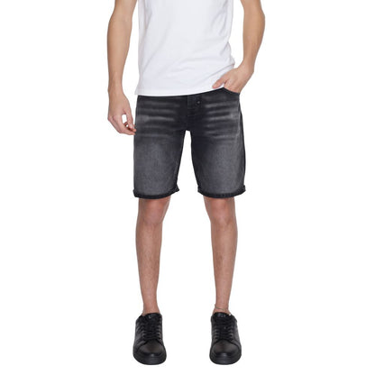 Antony Morato Black Cotton Bermuda