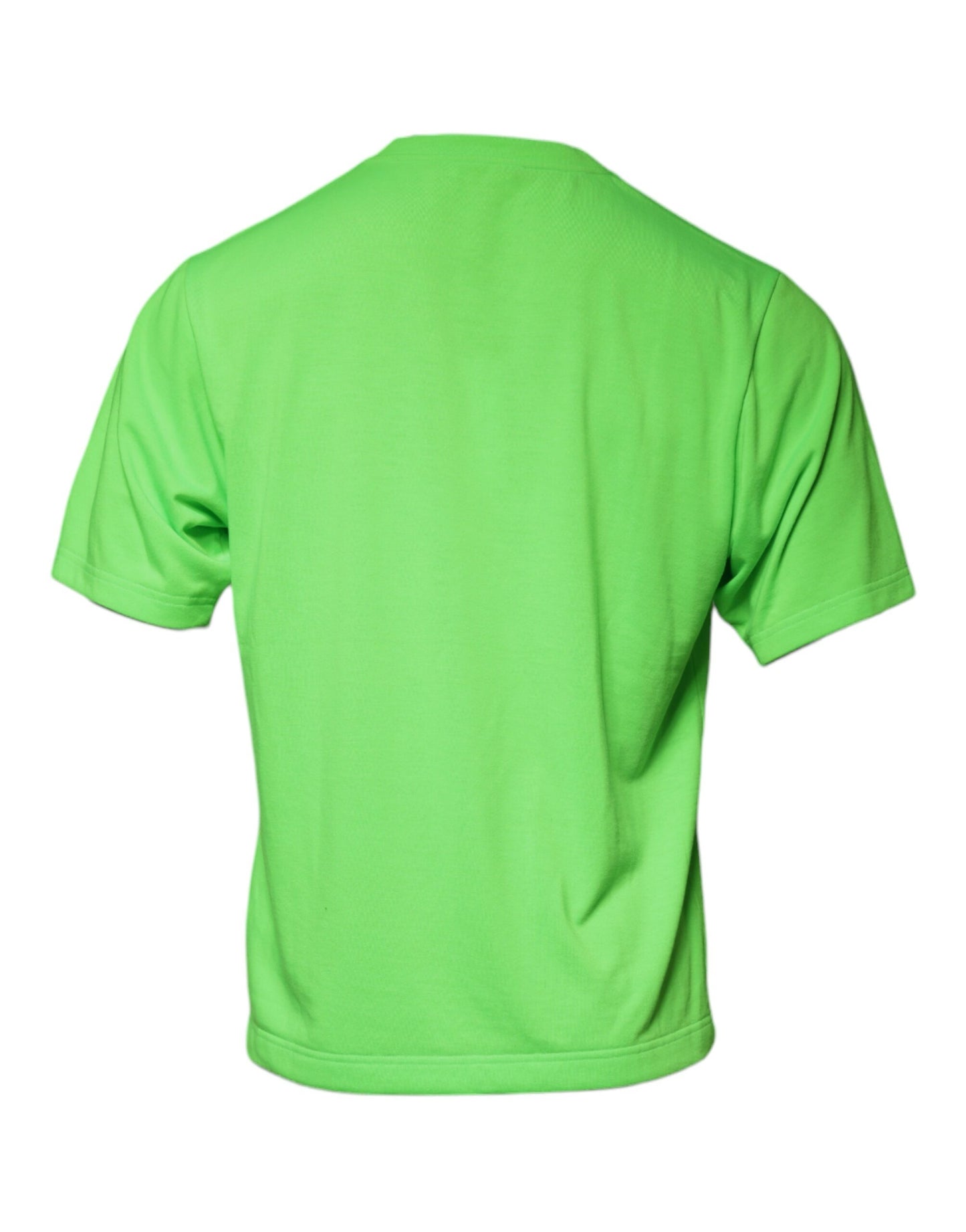Dolce &amp; Gabbana Camiseta verde de manga corta con cuello redondo y logo