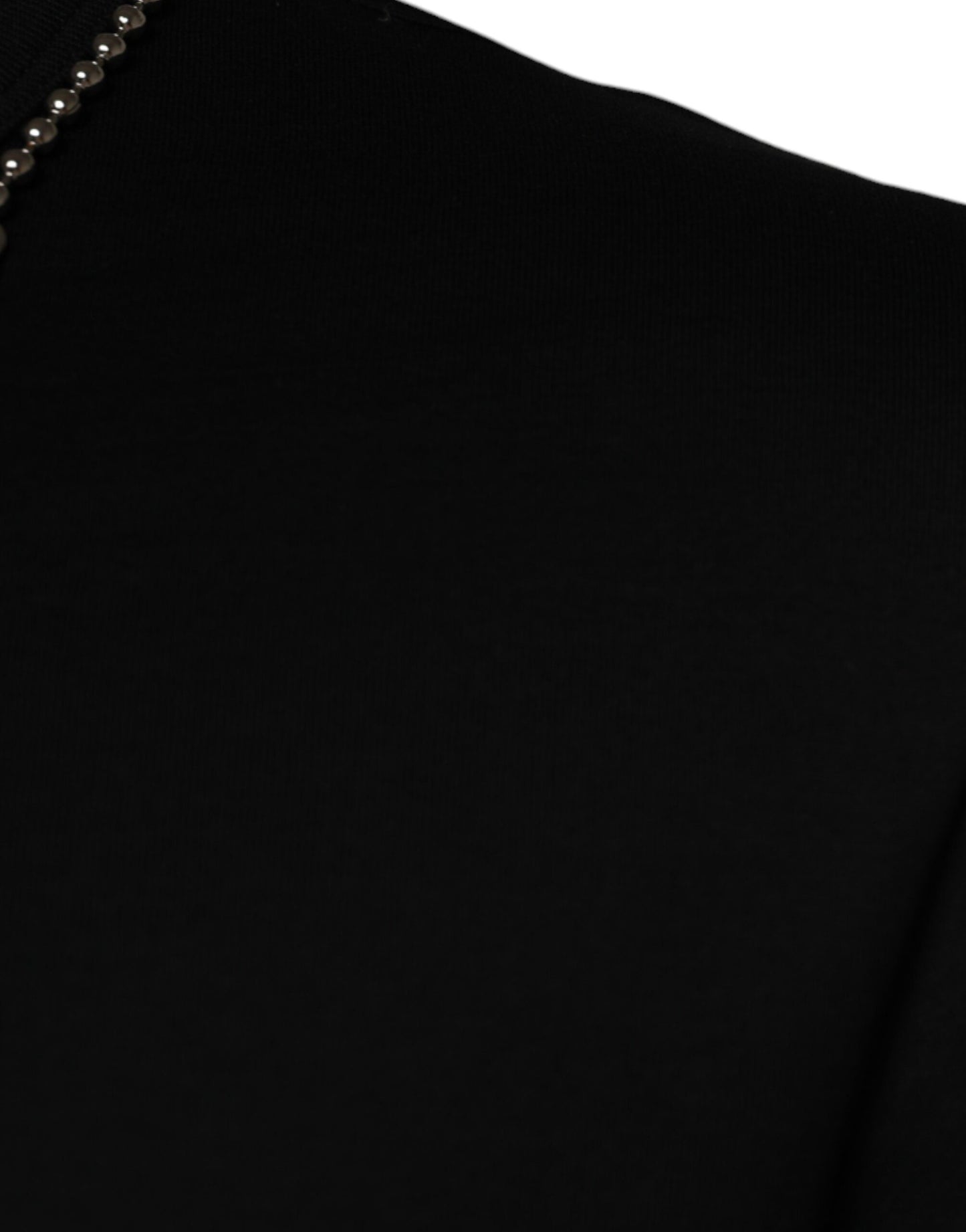 Dolce &amp; Gabbana Camiseta con adornos de collar de algodón negro