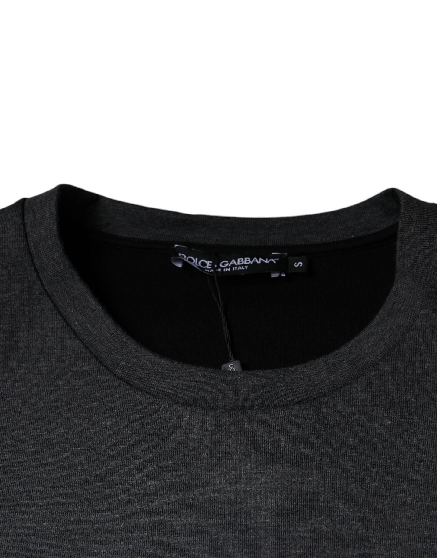 Dolce &amp; Gabbana Camiseta con cuello redondo de camuflaje gris oscuro