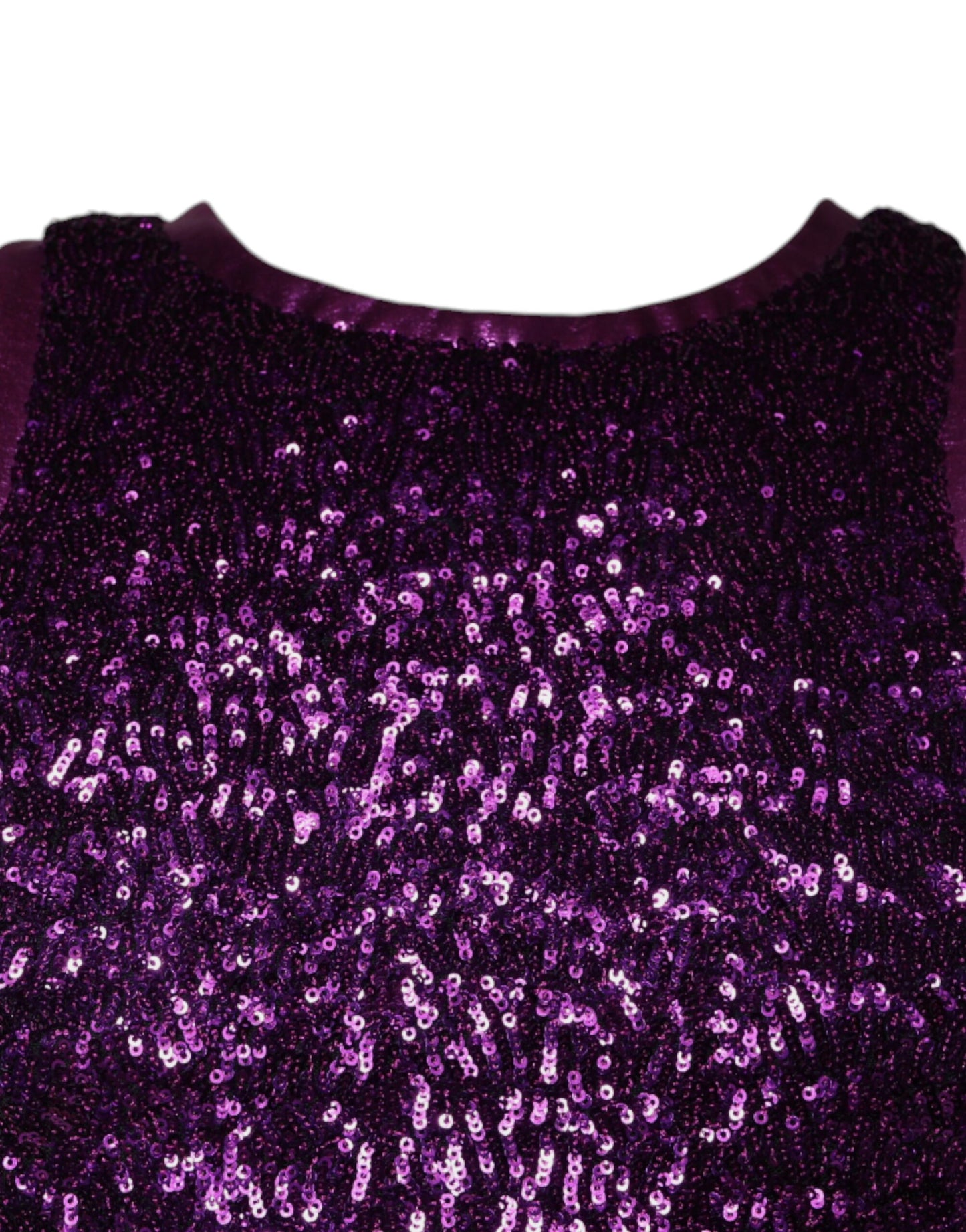 Dolce &amp; Gabbana Camiseta sin mangas con cuello redondo y lentejuelas moradas