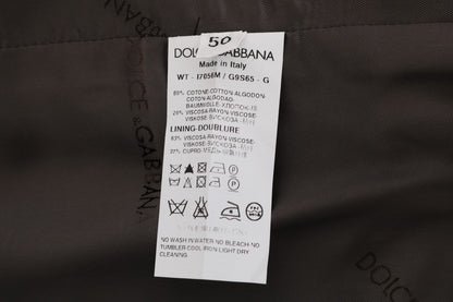 Dolce & Gabbana Gray STAFF Cotton Striped Vest