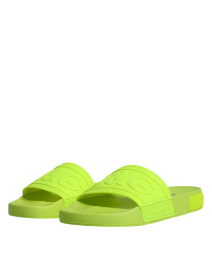 Dolce &amp; Gabbana Sandalias de goma verdes Zapatos de playa