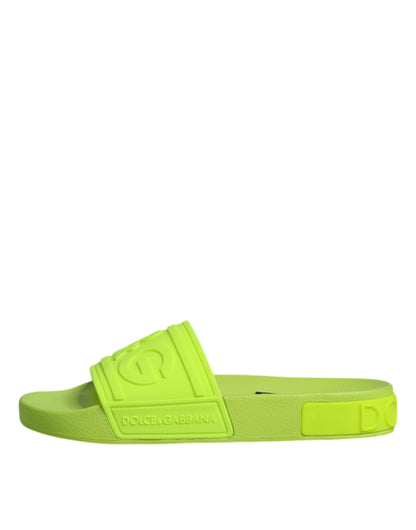 Dolce &amp; Gabbana Sandalias de goma verdes Zapatos de playa