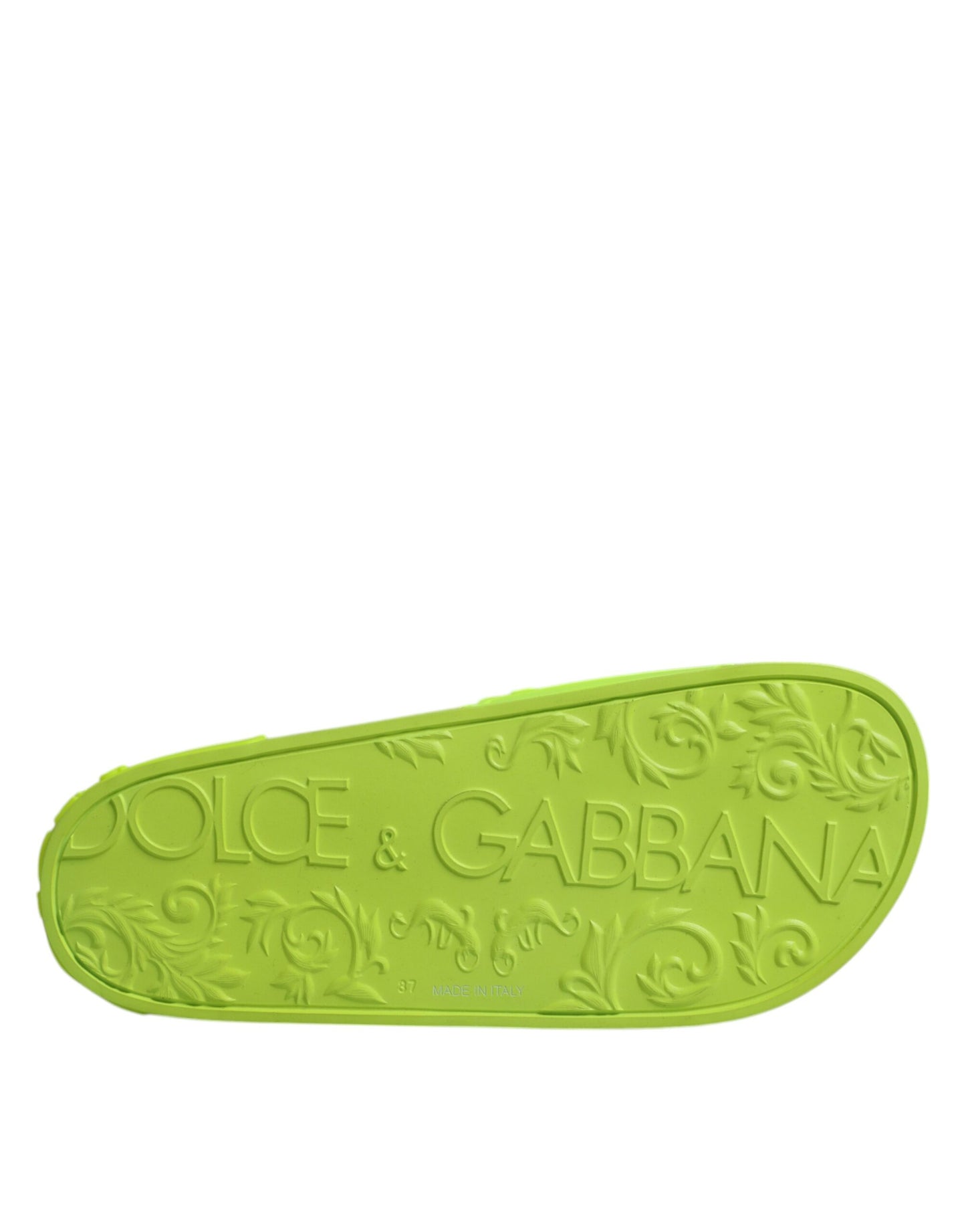 Dolce &amp; Gabbana Sandalias de goma verdes Zapatos de playa