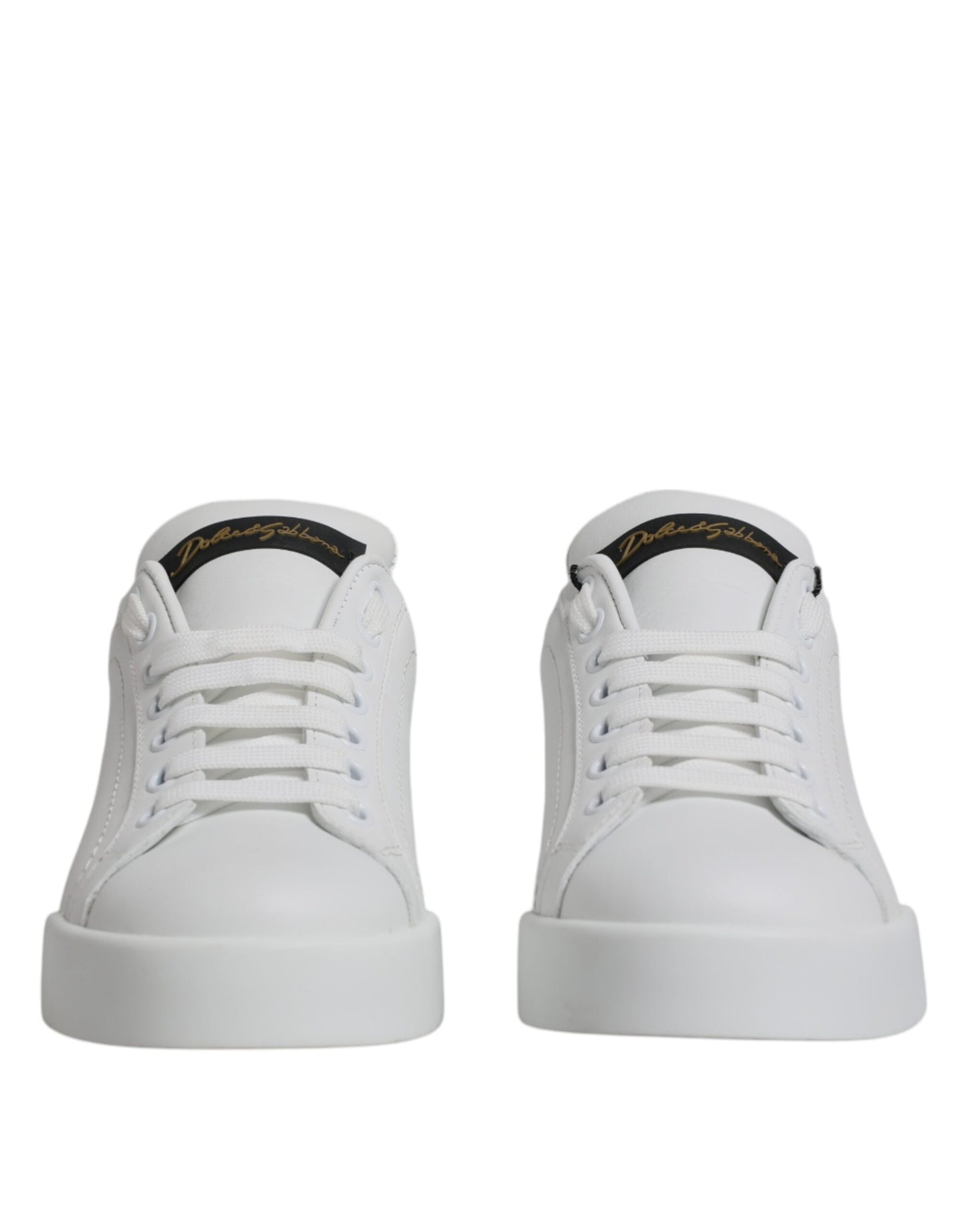 Dolce &amp; Gabbana Zapatillas bajas clásicas de cuero blanco Zapatos