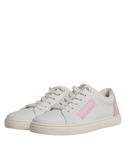 Dolce &amp; Gabbana Zapatos deportivos clásicos de piel de becerro blancos