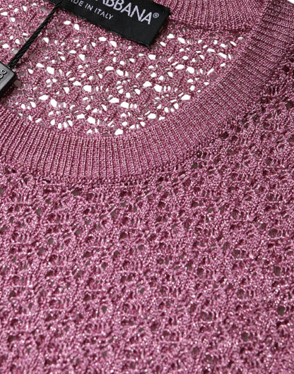 Dolce & Gabbana Pink Mesh See Through Sleeveless Tank Top – IT44 | L par Dolce & Gabbana | Disponible sur Sandy Store ByNet