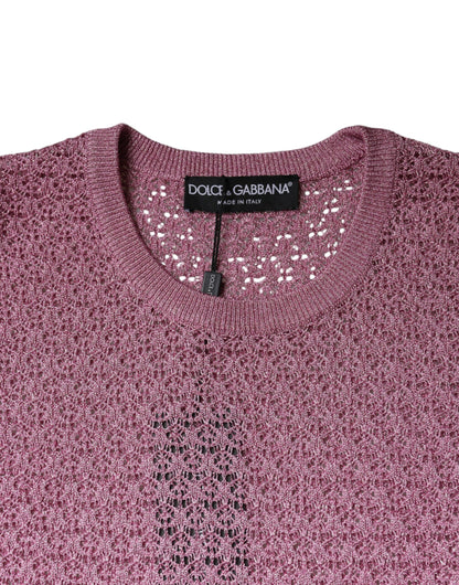Dolce & Gabbana Pink Mesh See Through Sleeveless Tank Top – IT44 | L par Dolce & Gabbana | Disponible sur Sandy Store ByNet