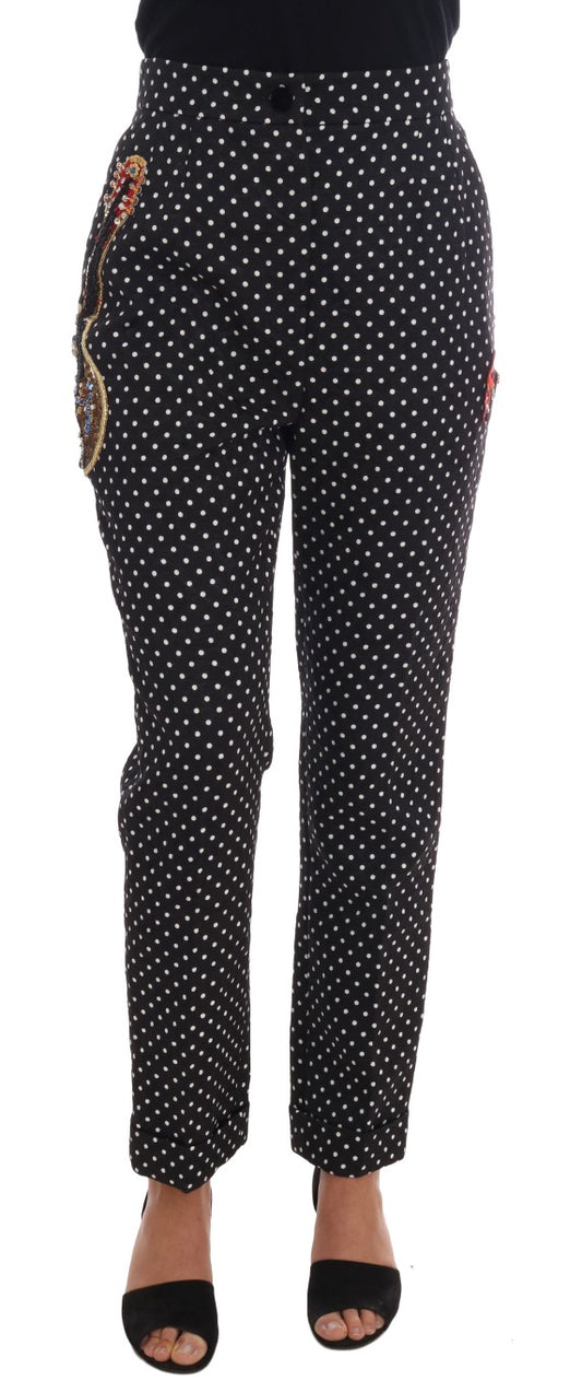 Dolce &amp; Gabbana Pantalones elegantes con adornos de lunares