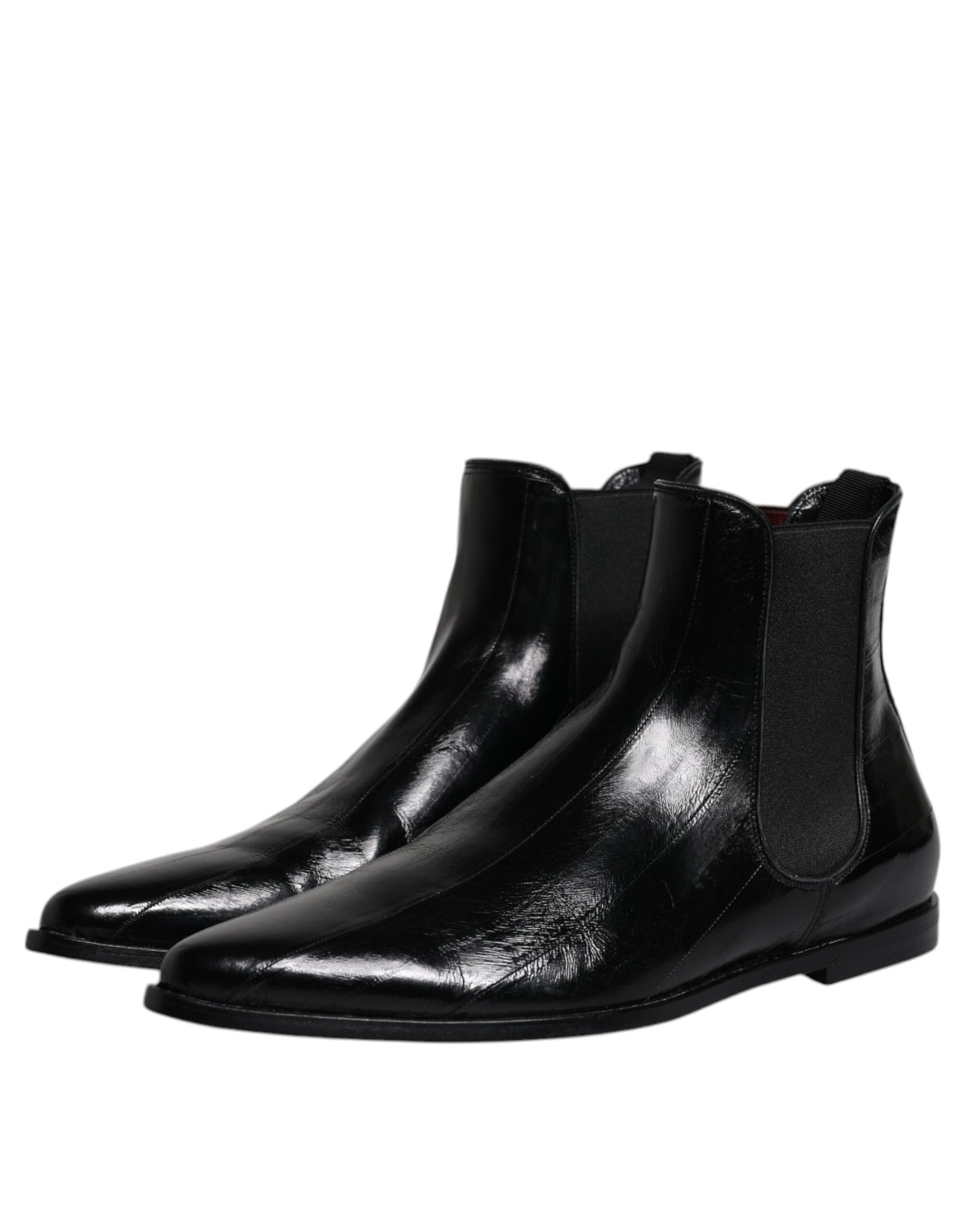 Dolce &amp; Gabbana Botines Chelsea De Cuero Negro Para Hombre Zapatos