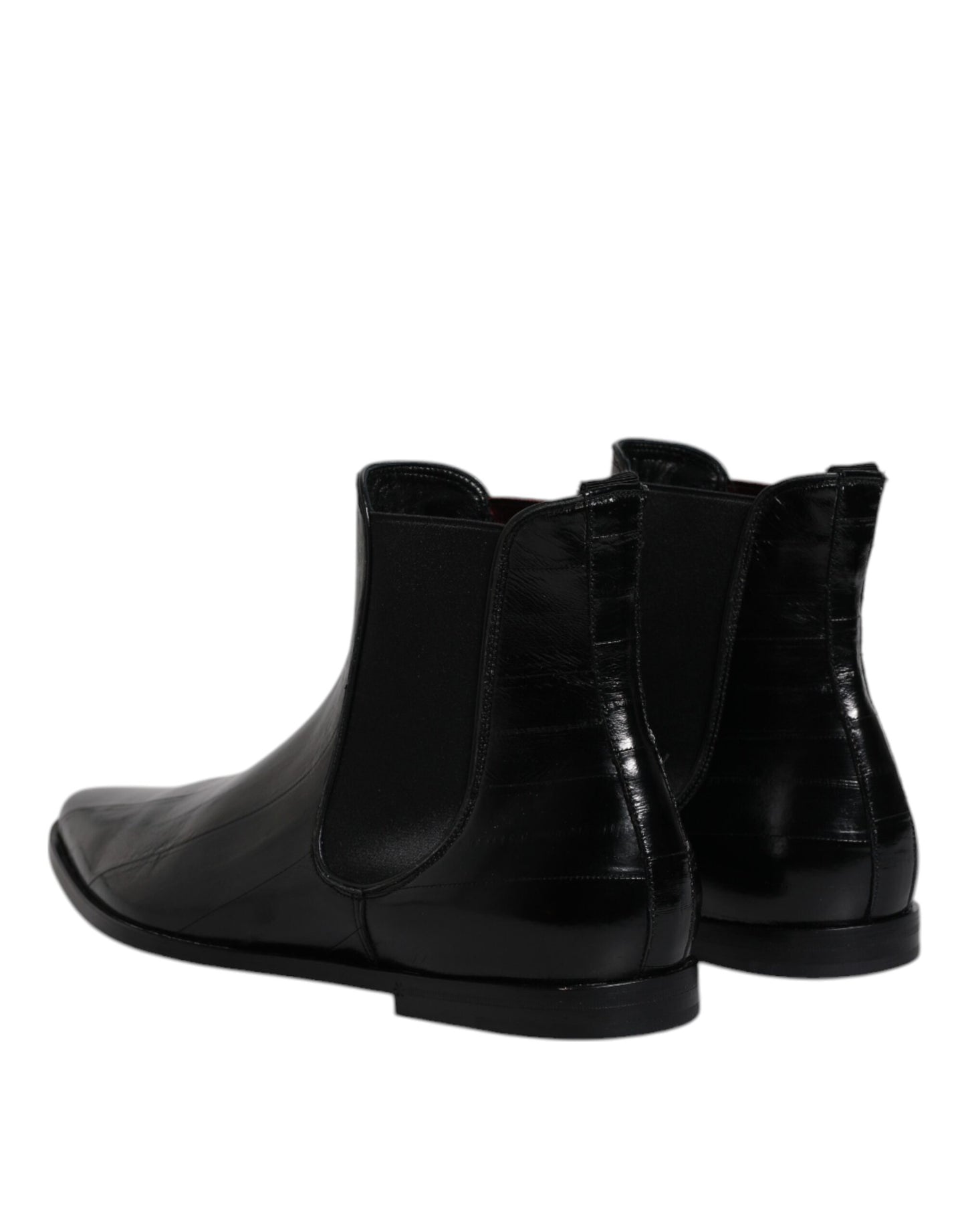 Dolce &amp; Gabbana Botines Chelsea De Cuero Negro Para Hombre Zapatos