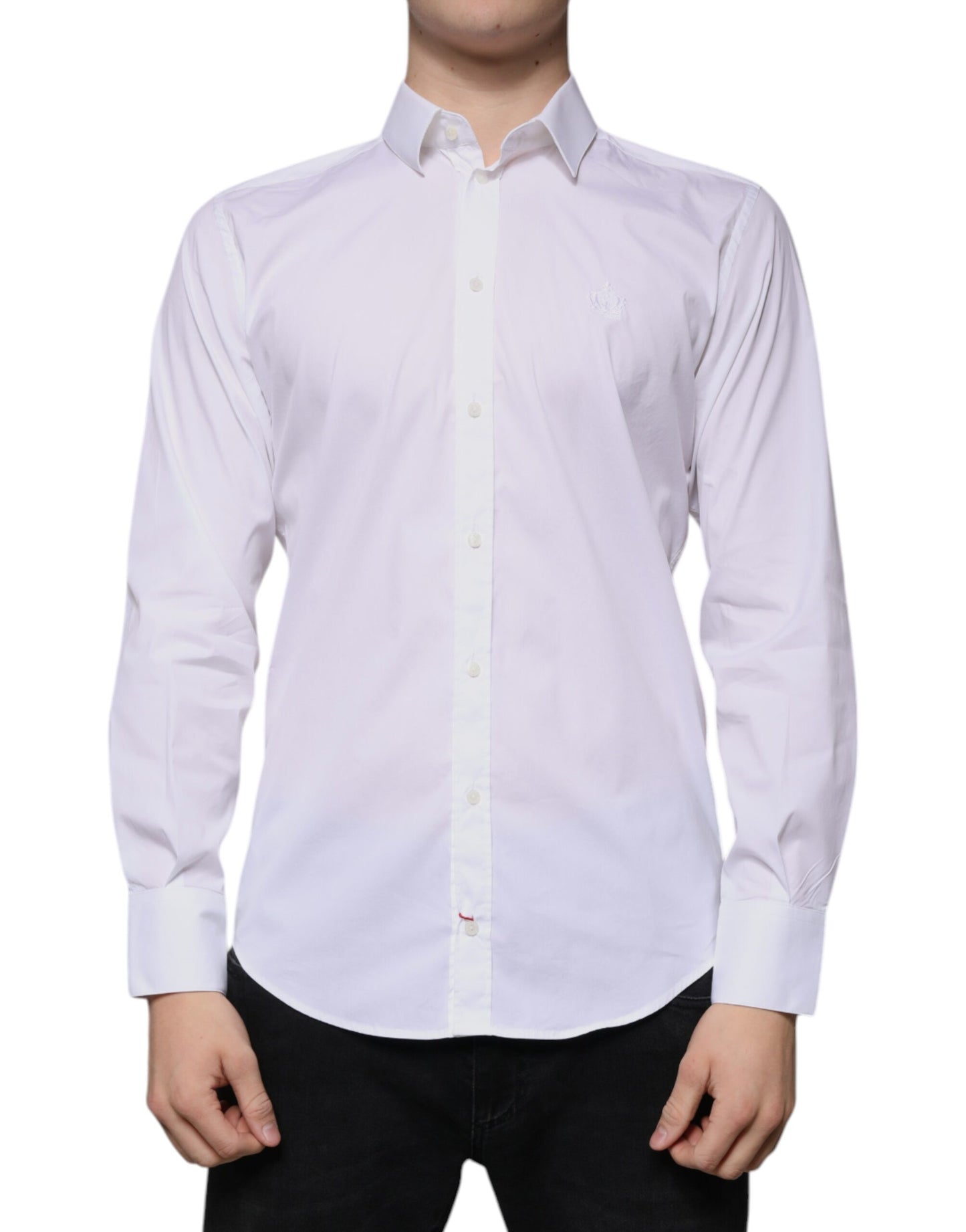Camisa de vestir MARTINI de mezcla de algodón blanca para hombre de Dolce &amp; Gabbana