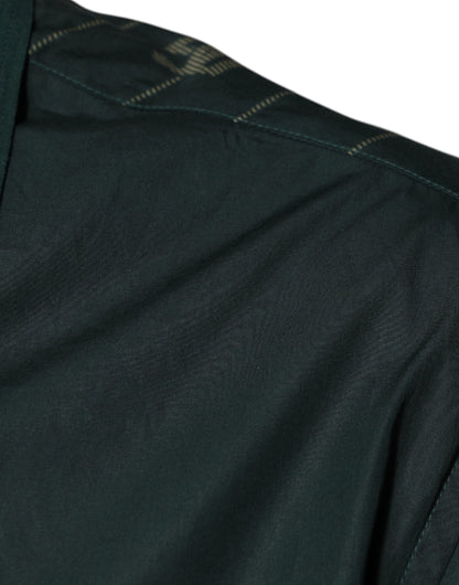 Camisa informal MARTINI de manga larga con logotipo verde de Dolce &amp; Gabbana