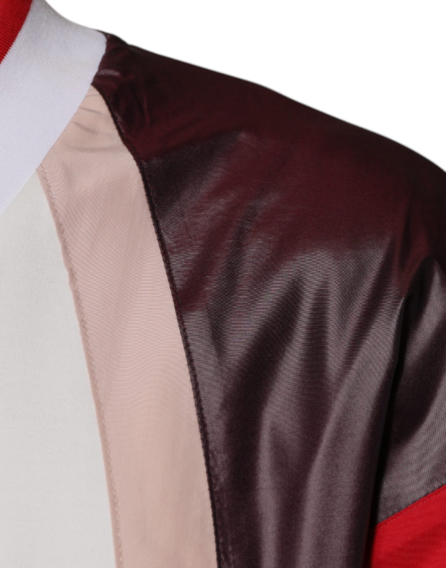 Camiseta de algodón con cuello en V y logotipo multicolor de Dolce &amp; Gabbana