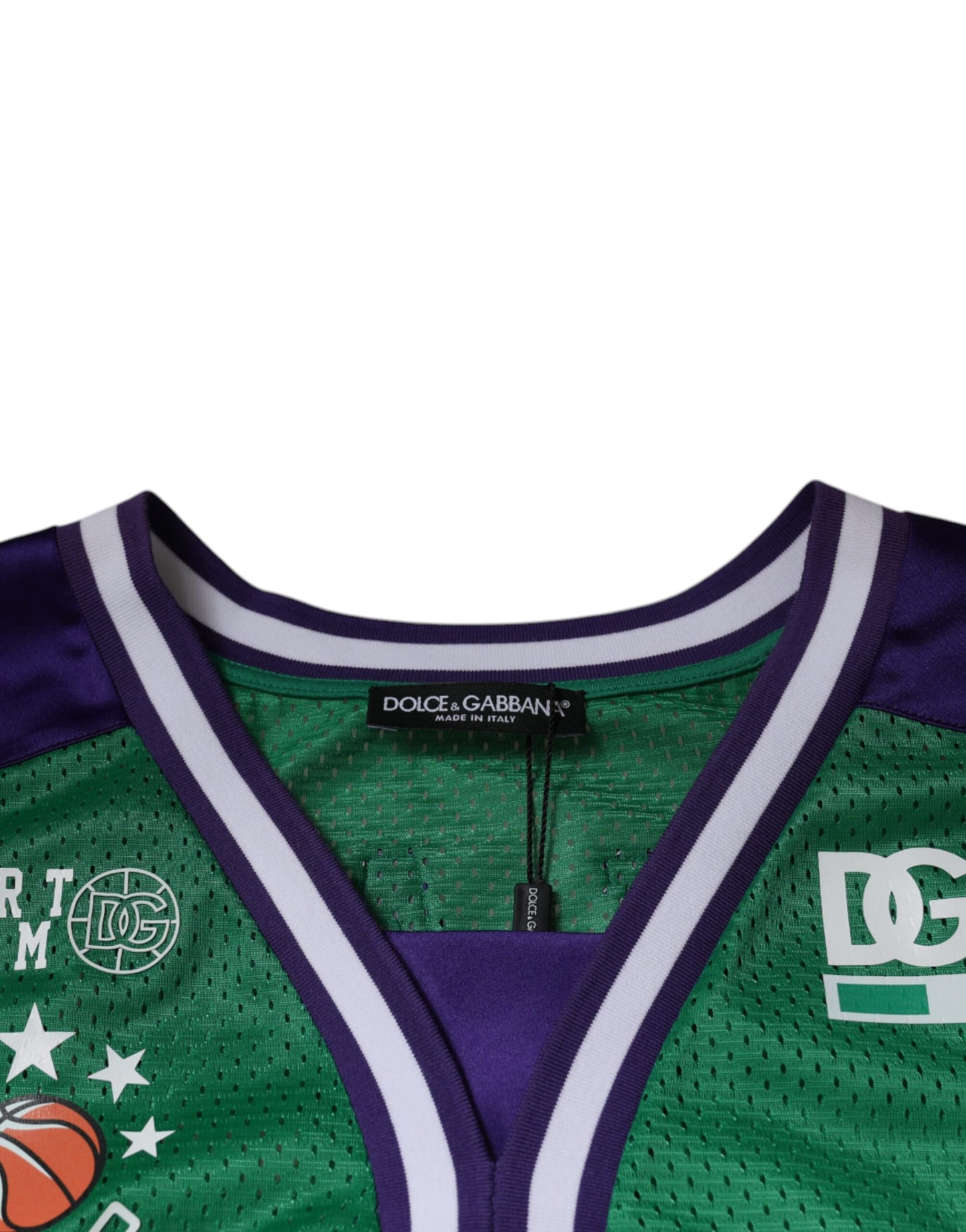 Camiseta sin mangas de jersey de poliéster verde de Dolce &amp; Gabbana