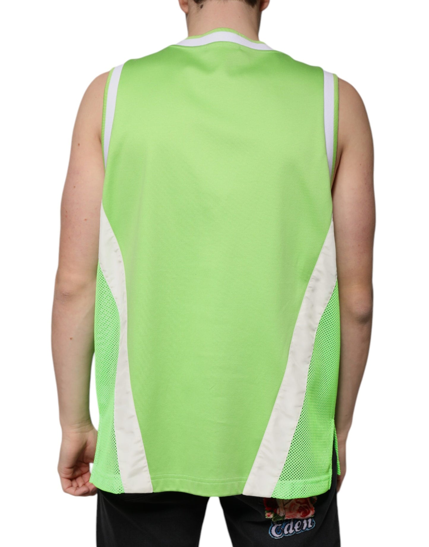 Camiseta sin mangas de jersey de poliéster verde de Dolce &amp; Gabbana