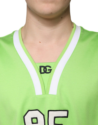 Camiseta sin mangas de jersey de poliéster verde de Dolce &amp; Gabbana