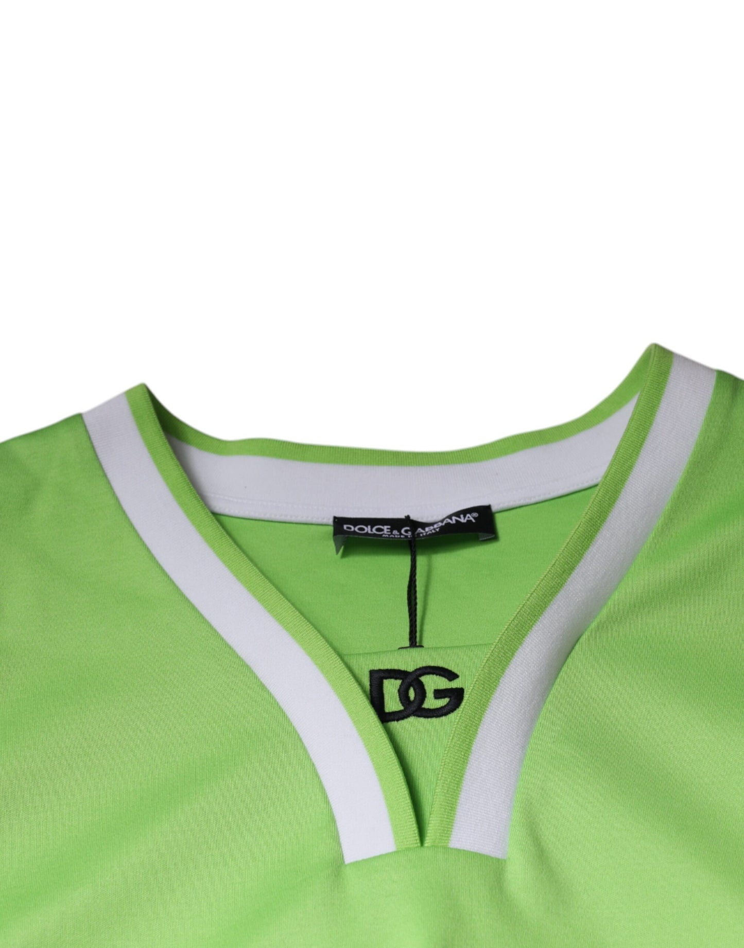 Camiseta sin mangas de jersey de poliéster verde de Dolce &amp; Gabbana