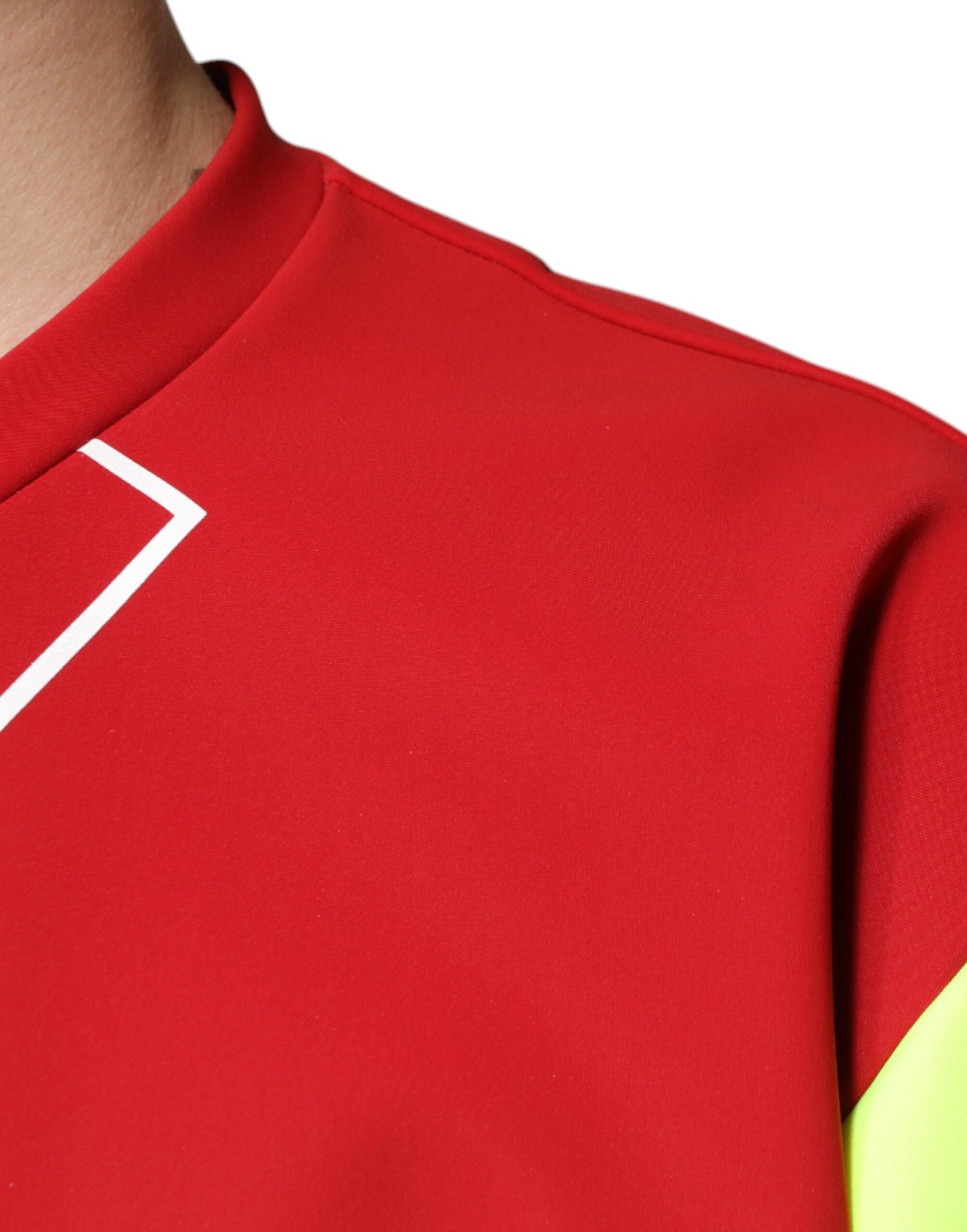 Camiseta de algodón con cuello redondo y logotipo multicolor de Dolce &amp; Gabbana para hombre
