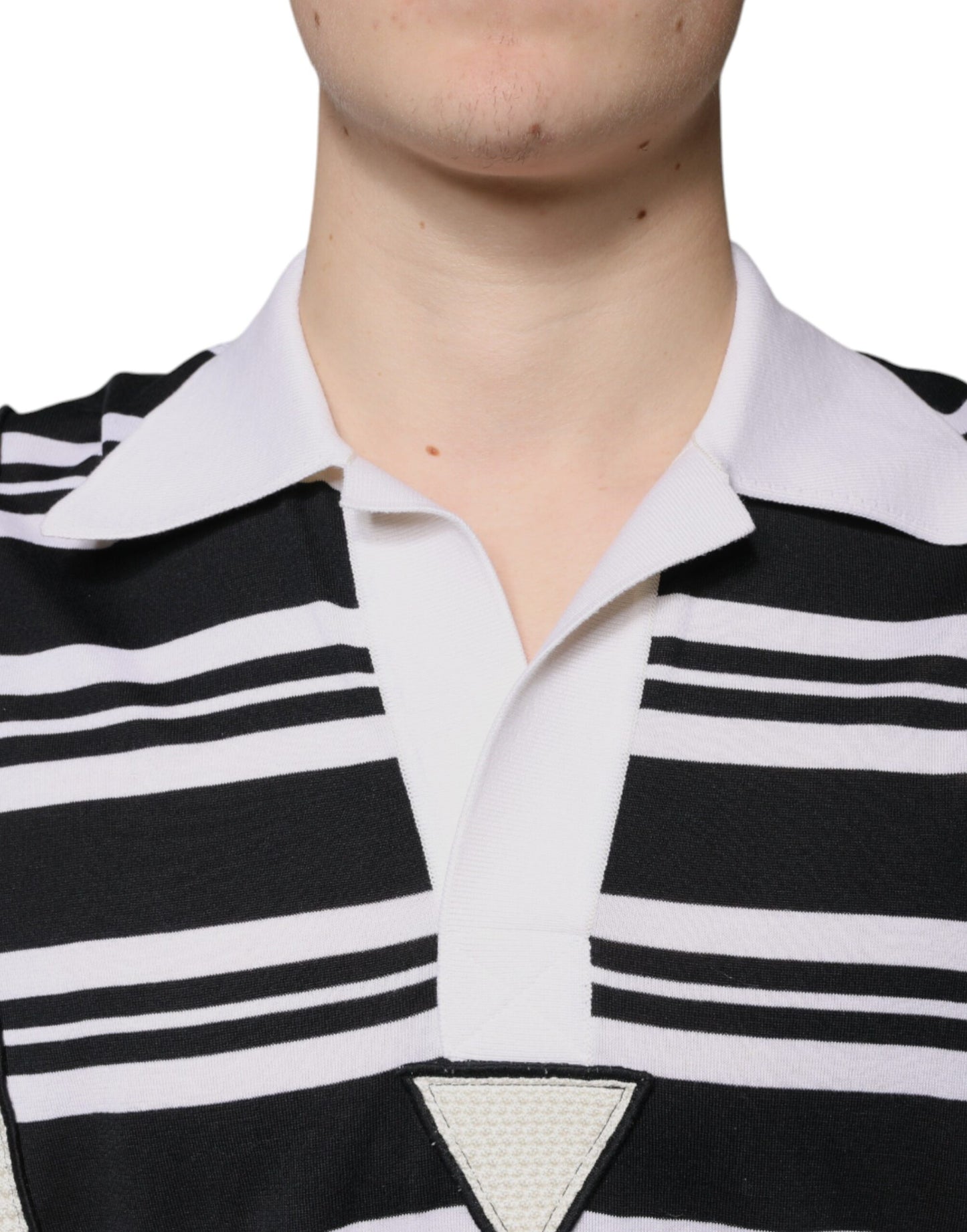 Camiseta polo con cuello de rayas multicolor de Dolce &amp; Gabbana