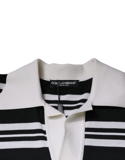 Camiseta polo con cuello de rayas multicolor de Dolce &amp; Gabbana