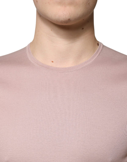 Camiseta Dolce &amp; Gabbana de algodón marrón con cuello redondo y mangas cortas