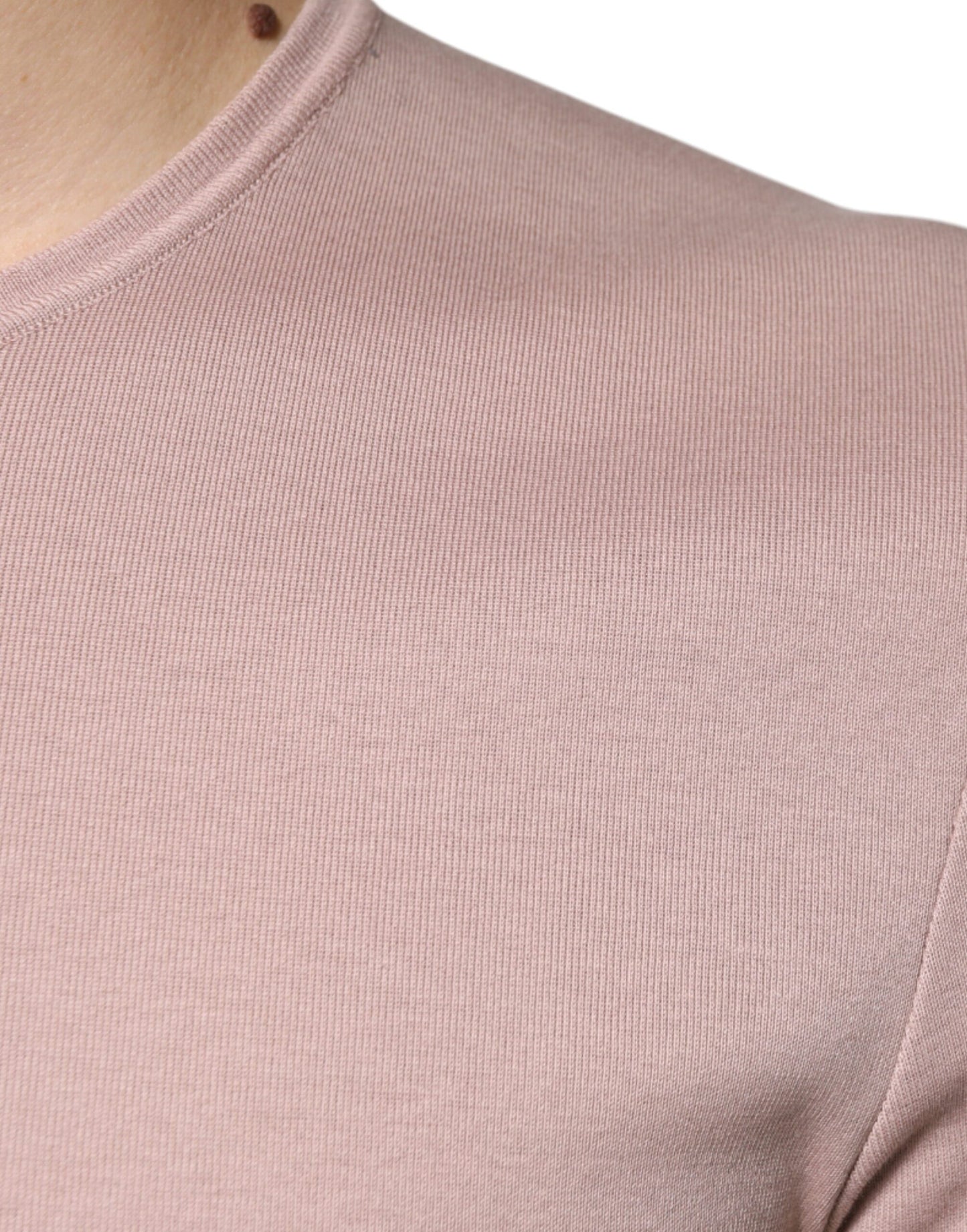 Camiseta Dolce &amp; Gabbana de algodón marrón con cuello redondo y mangas cortas