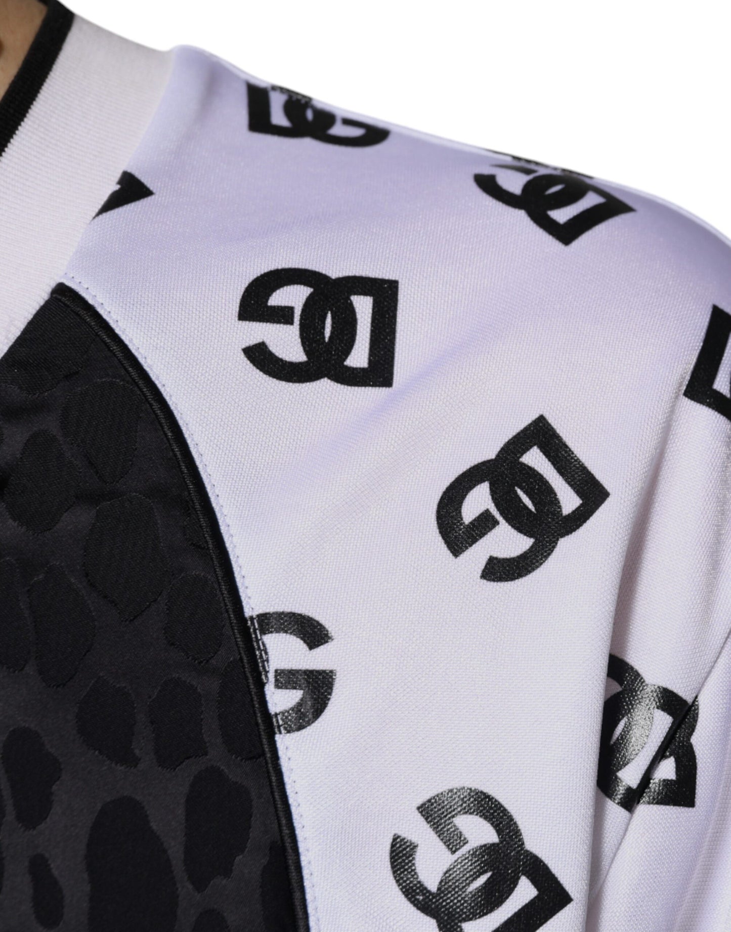 Camiseta de manga corta Dolce &amp; Gabbana con logotipo blanco y negro para hombre