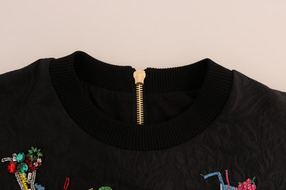 Dolce &amp; Gabbana Suéter negro con adornos de cristal encantados