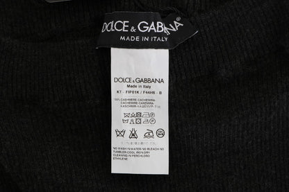 Dolce &amp; Gabbana Elegantes pantalones de cintura alta de cachemira gris