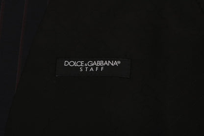 Dolce & Gabbana Blue Wool Stretch Vest