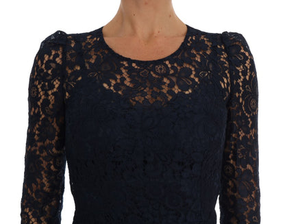 Dolce &amp; Gabbana Elegante vestido evasé de encaje floral