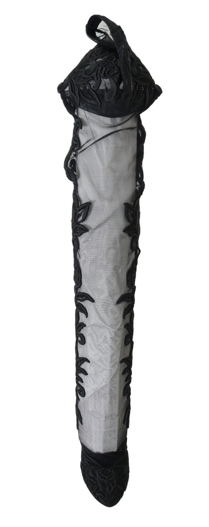 Dolce &amp; Gabbana Botas por encima de la rodilla con flores bordadas