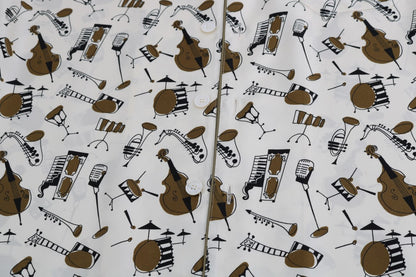 Camisa casual de hombre de seda exclusiva de Dolce &amp; Gabbana - Motivo JAZZ