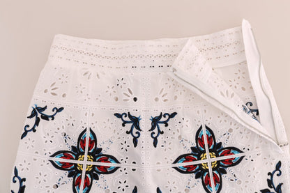 Dolce &amp; Gabbana Majolica Embroidered Capri Elegance