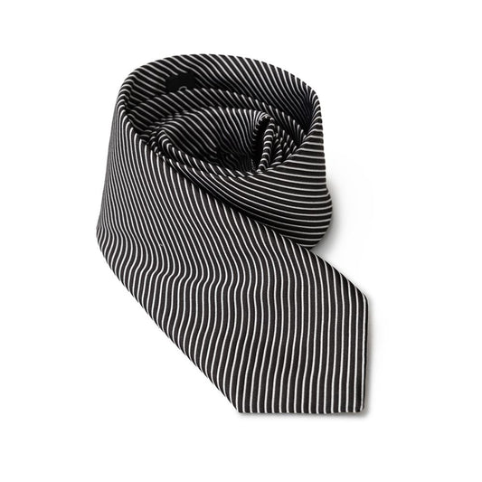 Cravates et nœud papillon en soie noire Giorgio Armani