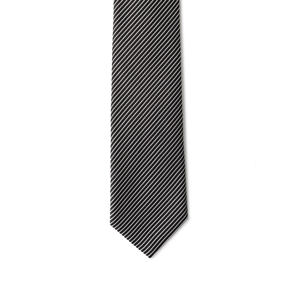 Cravates et nœud papillon en soie noire Giorgio Armani