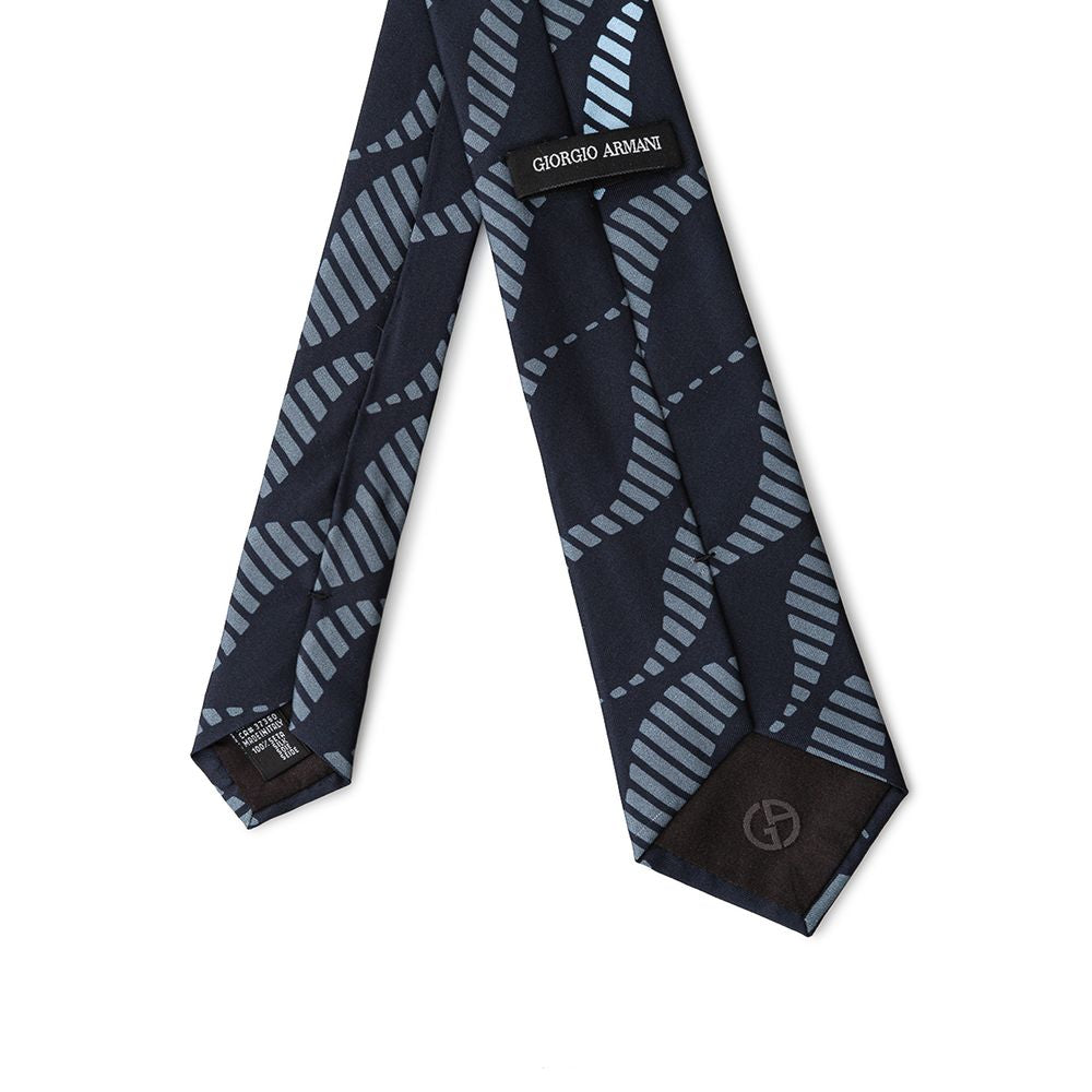 Cravates et nœud papillon en soie bleue Giorgio Armani