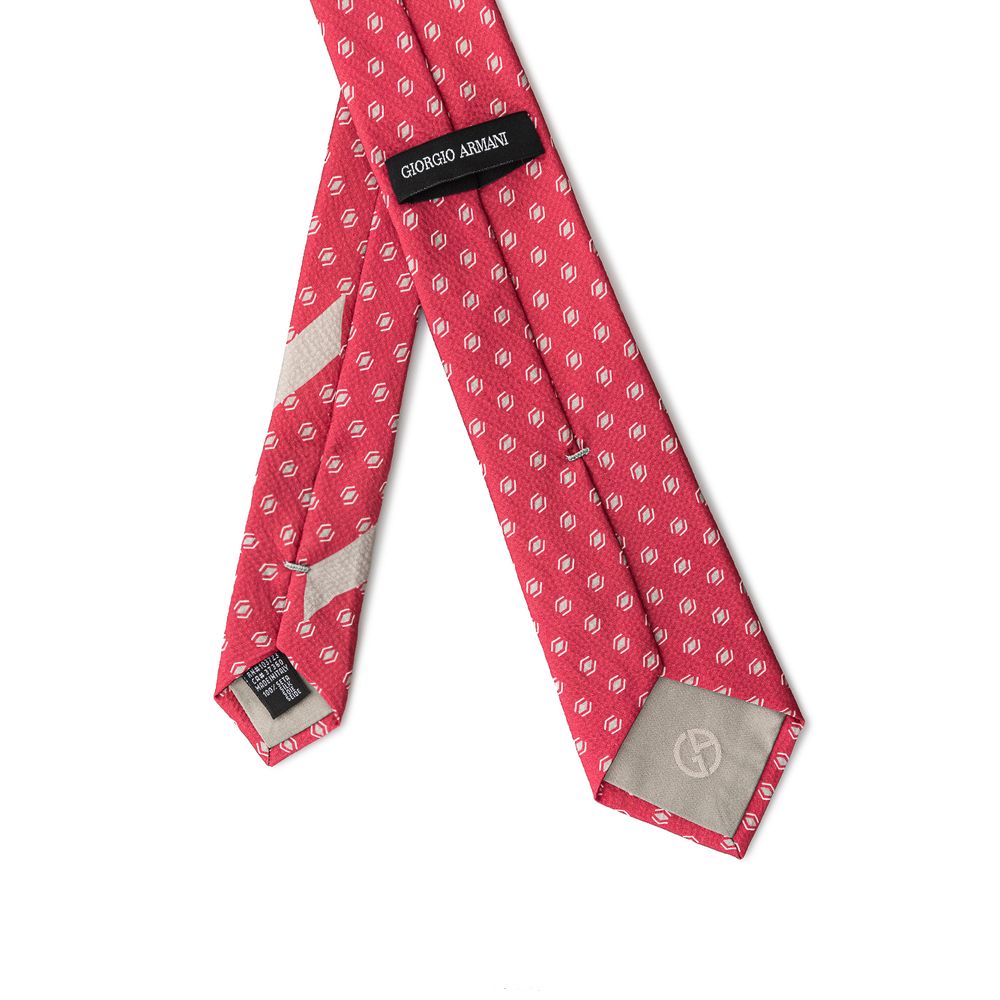 Cravates et nœud papillon en soie rouge Giorgio Armani