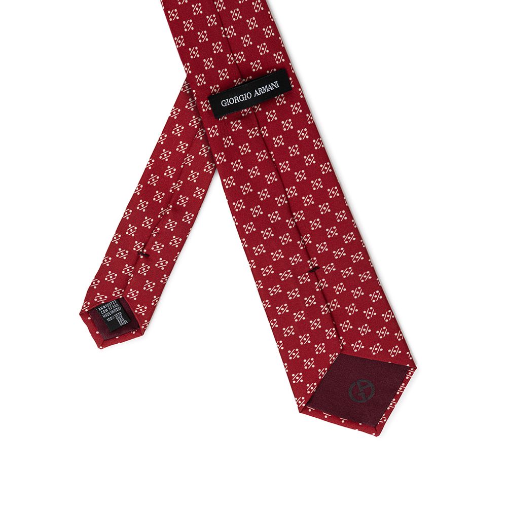 Cravates et nœud papillon en soie rouge Giorgio Armani