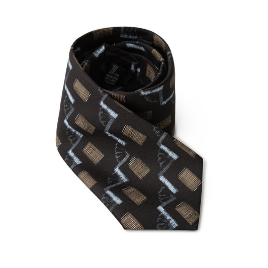Cravates et nœud papillon en soie noire Giorgio Armani