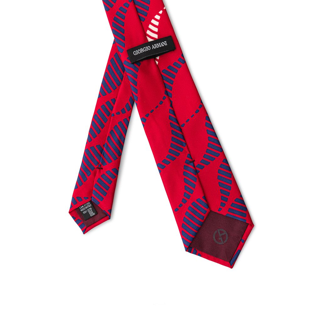 Cravates et nœud papillon en soie rouge Giorgio Armani